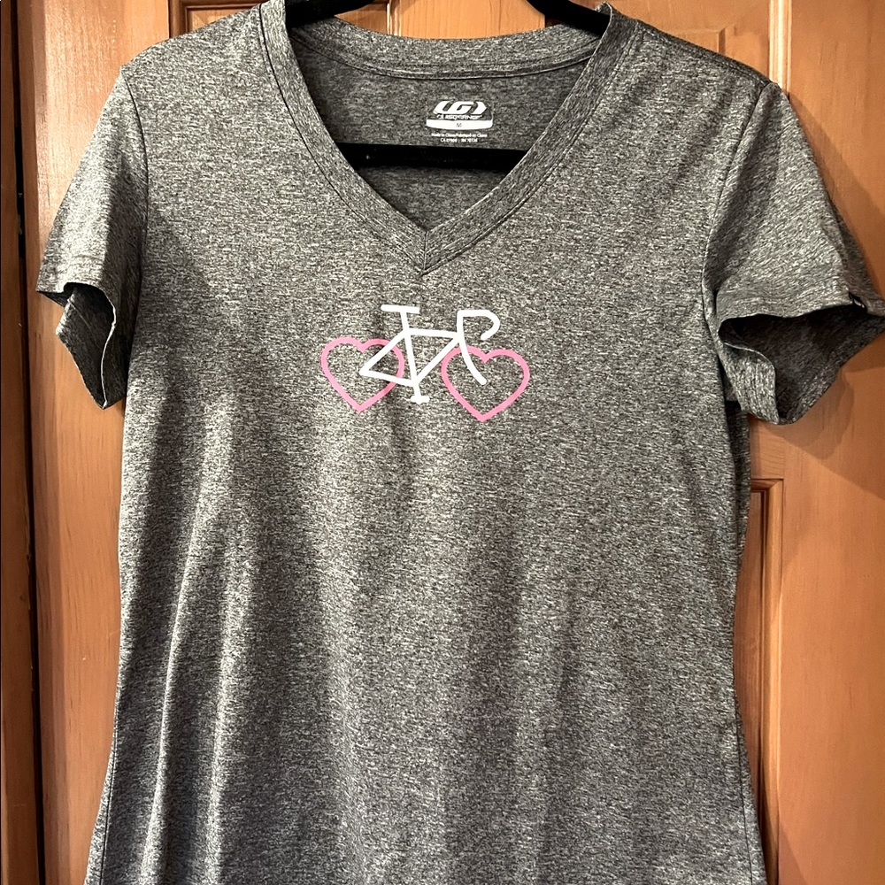 Louis Garner Heather Grey Cycling Short Sleeve Training top size M